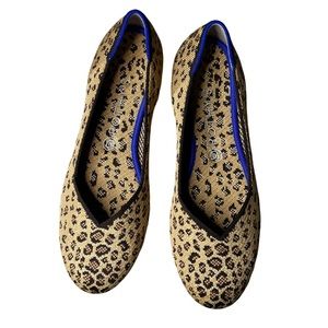 Rothys The Flat Round Toe in Cheetah Animal Print Size 10